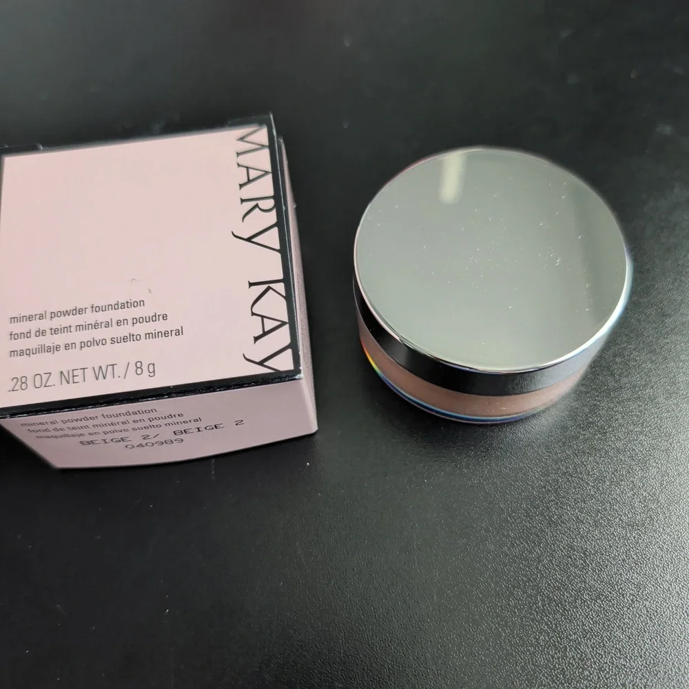 Mary Kay Mineral Powder Foundation Beige 2 Loose Powder Makeup 0.28 oz 8g 040989